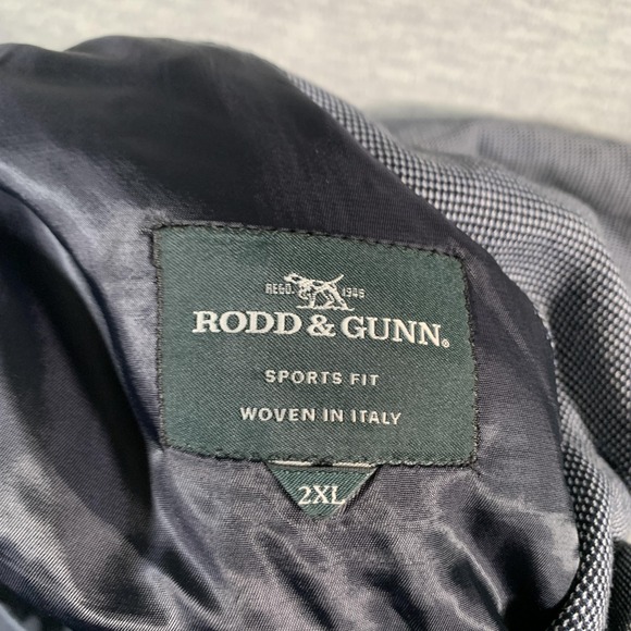 Rodd & Gunn Blazer‎ Mens 2XL Gray Sports Fit Woven Italy Linen Cotton Jacket - Picture 10 of 16